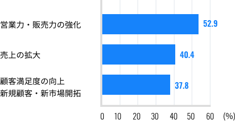 ホームページの活用効果のグラフ